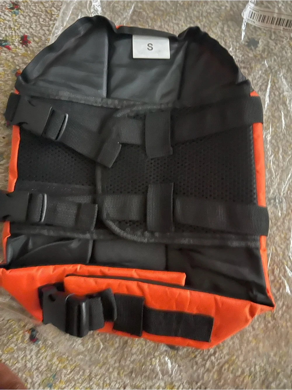 Pet High-Visibility Orange Life Jacket with Reflective Straps